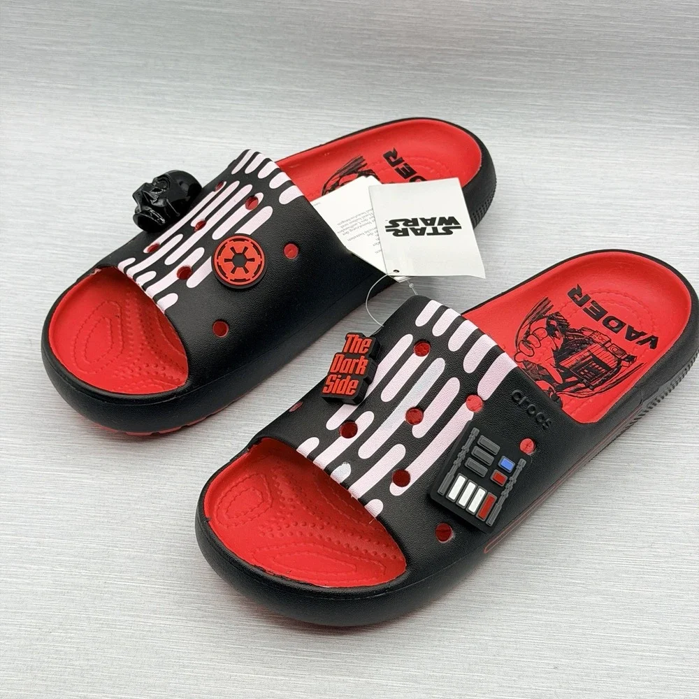 Crocs Star Wars Men's 9 Classic Slide V2 Darth Vader Glow in Dark Women's 11